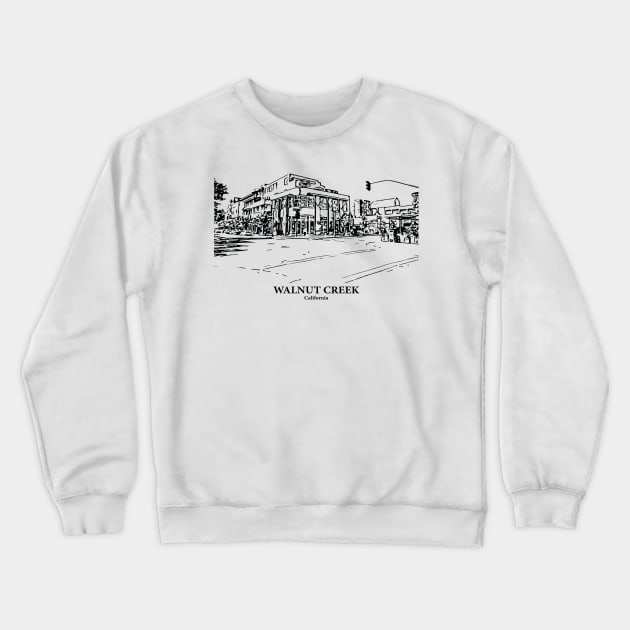 Walnut Creek - California Crewneck Sweatshirt by Lakeric